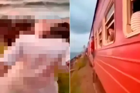 Turista cae de tren en movimiento en Sri Lanka.