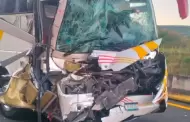 Tragedia en carretera! Choque de bus contra un triler dej ms de 50 pasajeros heridos