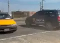 Indignante! Camioneta de la PNP es captada ejecutando peligrosa maniobra en carretera Panamericana Norte