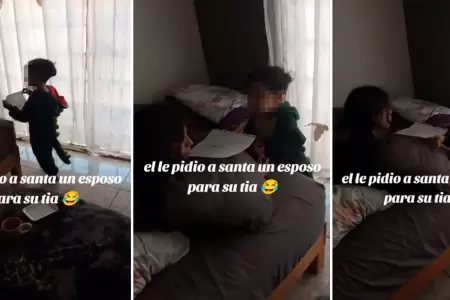 Nio pide a Santa Claus un esposo para su ta.