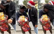 Influencer peruano sorprende al obsequiar canasta a venezolano por Navidad: "Necesitaba un abrazo"