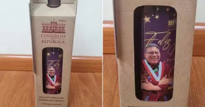 Jorge Flores Ancachi sorprende con vino personalizado.