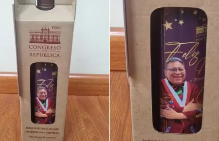 Jorge Flores Ancachi sorprende con vino personalizado.