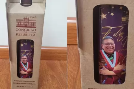 Jorge Flores Ancachi sorprende con vino personalizado.