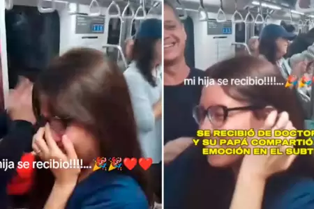 Padre pide a pasajeros felicitar a su hija recibida como doctora.