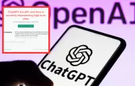 Es el fin? ChatGTP sufre cada a nivel mundial: "Algo sali mal"