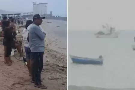 Pescadores permanecen varados mar adentro en Piura.