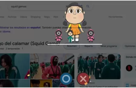 Google lanza un minijuego inspirado en 'El juego del calamar'