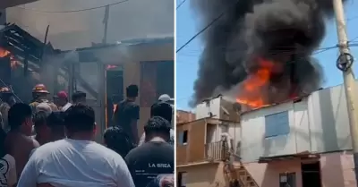 Nuevo incendio en A.H. Puerto Nuevo, en el Callao.