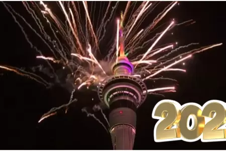 Nueva Zelanda recibe el 2025 con un espectacular show de fuegos artificiales