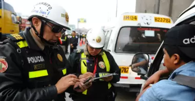 Infracciones de trnsito en Lima.