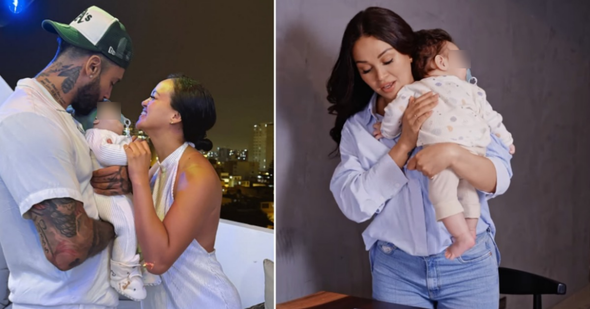Angie Arizaga muestra POR PRIMERA VEZ el rostro de su bebé e impacta a usuarios: ¿A quién se parece?