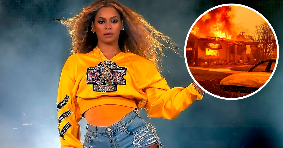 Beyoncé donó 2,5 millones de dólares a los damnificados por incendios en Los Ángeles