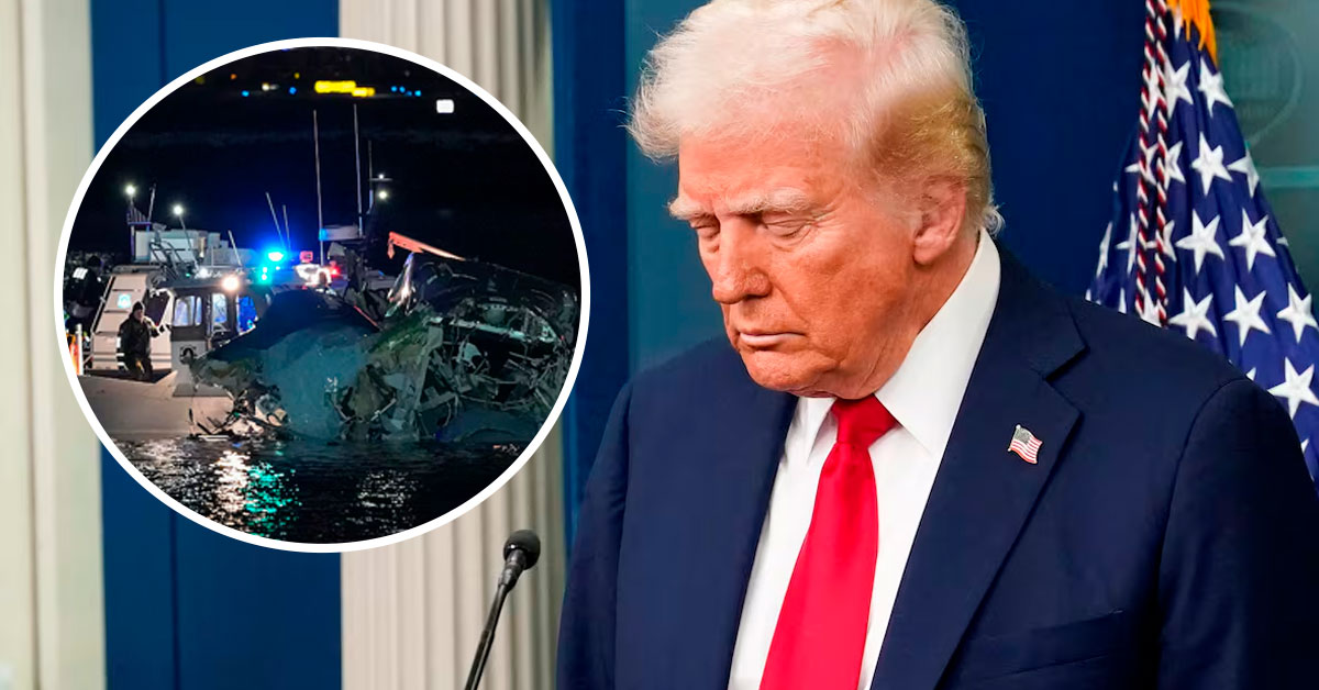 Tragedia en Washington: Donald Trump confirma que "no hay sobrevivientes" del accidente aéreo