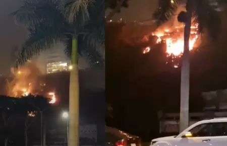 Incendio en la Costa Verde.