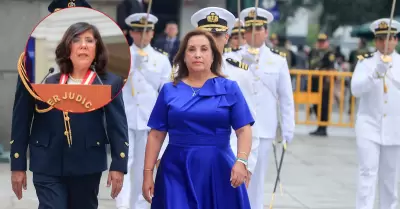 La presidenta Dina Bolaurte en juramentacin de Janet Tello en Poder Judicial