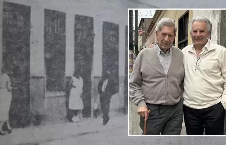 Mario Vargas Llosa visita el jirn Huatica