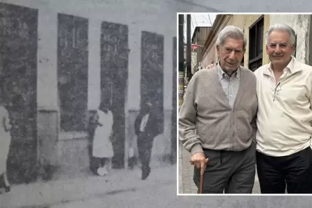 Mario Vargas Llosa visita el jirn Huatica