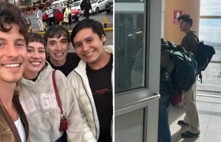 Shawn Mendes es visto en el aeropuerto de Cusco