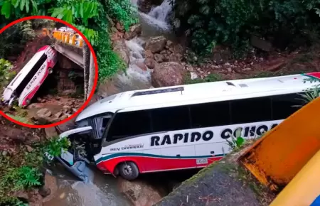 Bus de Rpido Ochoa cae a precipicio y deja al menos tres fallecidos.