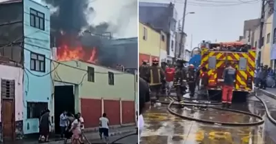 Fuerte incendio en el Callao.