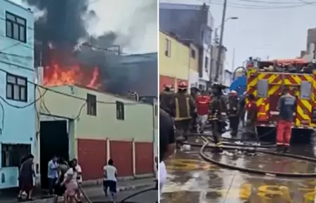 Fuerte incendio en el Callao.