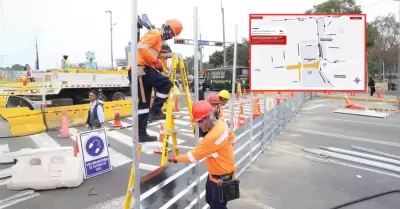 El acceso subterrneo a la Va Expresa es bloqueado por obras.