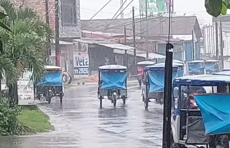 Senamhi advierte fuertes lluvias en la selva centro y sur.