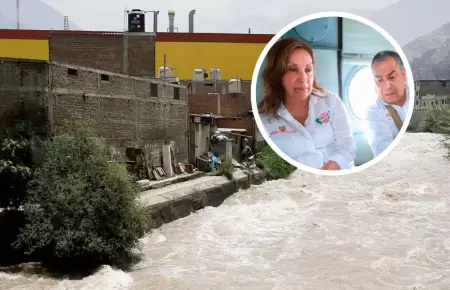 Dina Boluarte sobrevol zonas afectadas por lluvia pero no se reuni con autorid