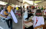 Increble! Estudiantes usan sombreros extravagantes para evitar plagios en los exmenes