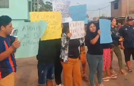 Familiares y vecinos exigen justicia para Williams Cueva Collantes.