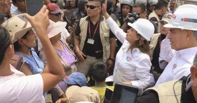 Dina Boluarte y su inslita respuesta durante supervisin de quebradas.