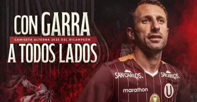 Universitario mostr su nueva equipacin para sus partidos de visita.