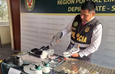 PNP detiene a falsificadores de zapatillas