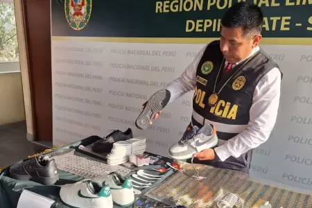 PNP detiene a falsificadores de zapatillas