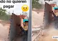 Albailes destruyen pared que construyeron porque el dueo se neg a pagar: "Aqu no se trabaja gratis"