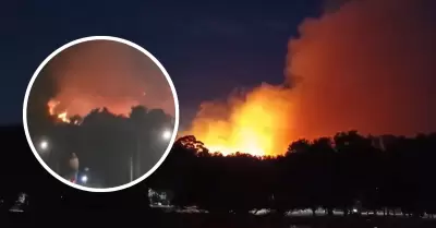 Fuerte incendio en Argentina.