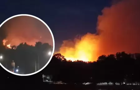 Fuerte incendio en Argentina.