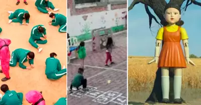 Menores recrean 'El Juego del Calamar' y docente muestra su preocupacin.