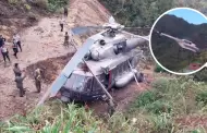 Helicptero con 11 policas a bordo sufre aparatoso accidente en Amazonas: Escena qued captada en VIDEO