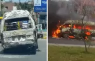 Momentos de tensin! Combi se INCENDIA cuando trasladaba pasajeros en el Callao