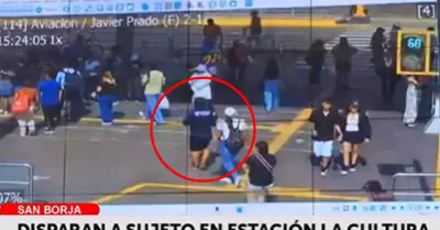 Joven fue baleado en la Estacin La Cultura del Metro de Lima.