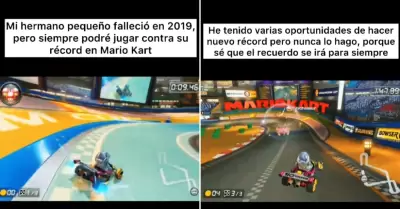 Se niega a superar rcord de su hermano fallecido en 'Mario Kart'