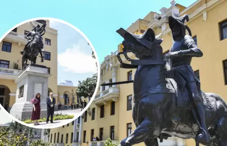 Reubican estatua de Pizarro.