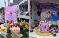 Mujer realiza emotivo quinceaero para su hija fallecida en cementerio: "El cielo est de fiesta"