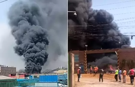 Fuerte incendio en Chosica.