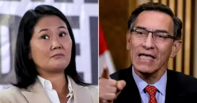 Keiko Fujimori y Martn Vizcarra.