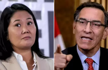 Keiko Fujimori y Martn Vizcarra.