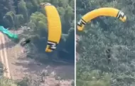 Turista pierde la vida al practicar parapente: Video muestra el preciso instante de su cada