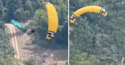 Turista pierde la vida al caer de parapente.